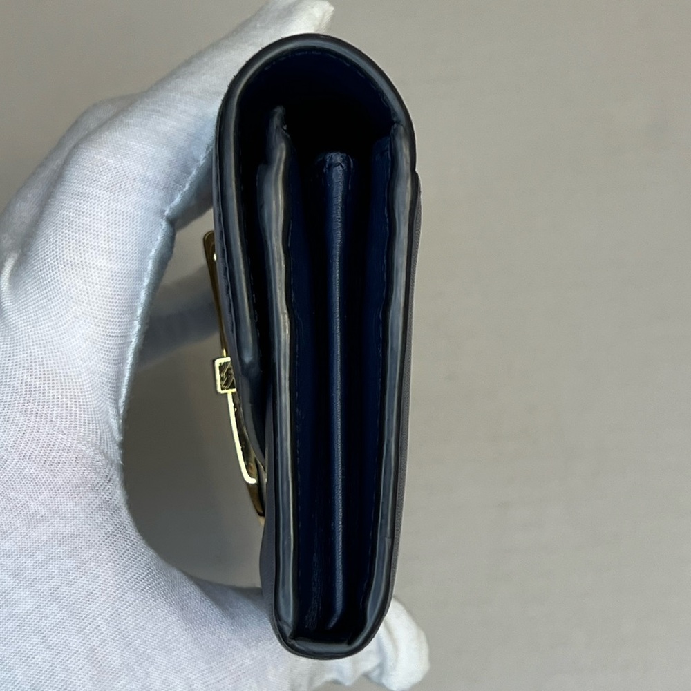 Gucci Sylvie Continental Wallet in blue‎ calfskin leather. - Picture 4 of 14